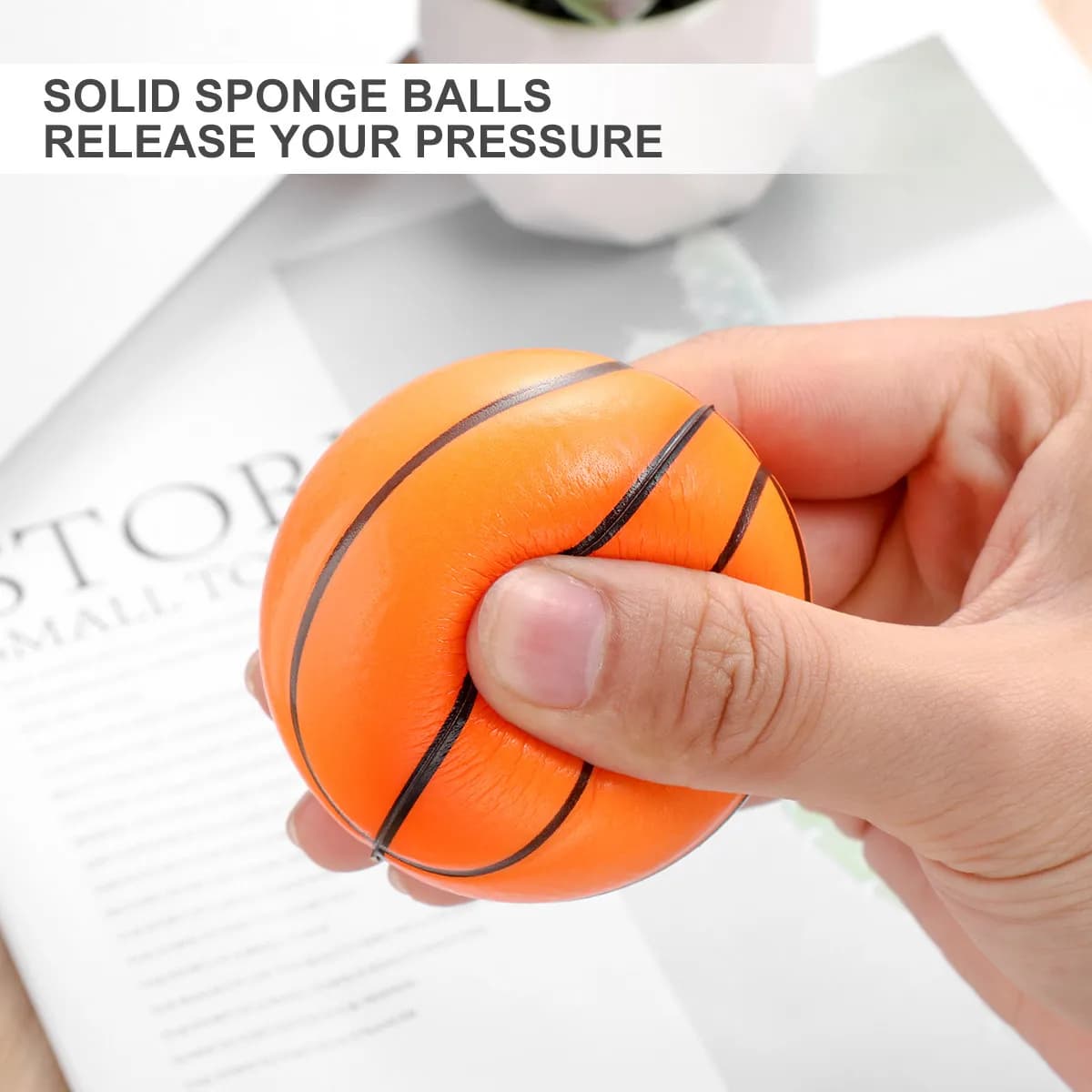 Set di 12 Palline in Spugna a Pressione per Calcio, Basket, Baseball, Tennis, Colori Vivaci per Bambini, per Giocare all'Interno e all'Esterno