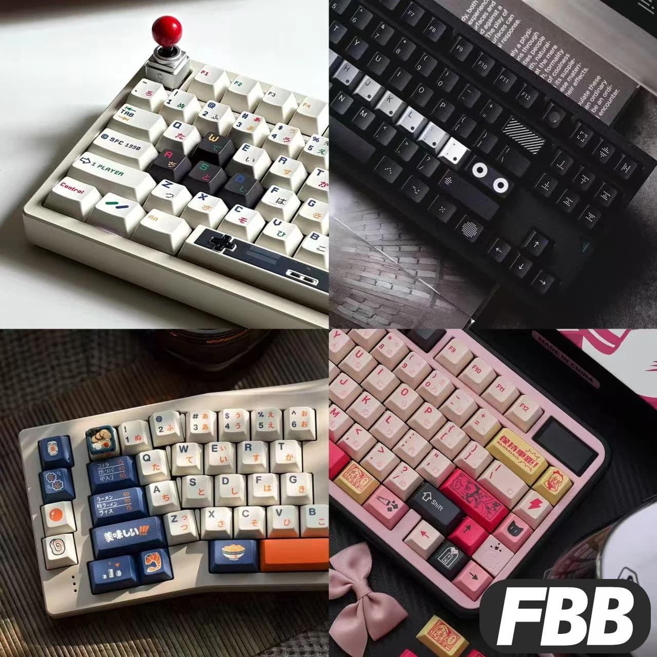 Mechanical Keyboard Covers FBB PBT Cherry Profile MX Switches suitable for most keys 61/68/84/87/100/104/108 Accessories for DIY Covers