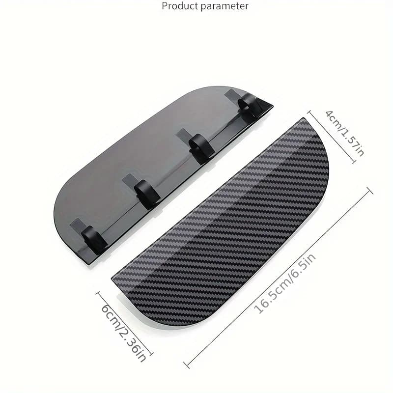 2PCS Car Rearview Mirror Rain Eyebrow Carbon Fiber Sun Visor Shade Cover for Rearview Mirror Protector Clear Vision Safe Driving