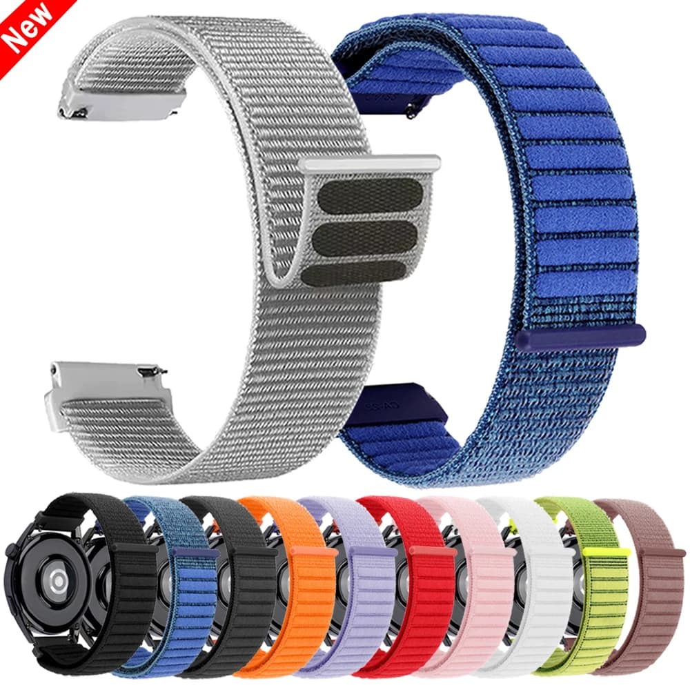 Cinturino in nylon da 20mm/22mm per Garmin Forerunner 255 Music 570 265 55/Venu Sq 2 3/Vivoactive 6 5 4 Move Sport Bracciale cinturino