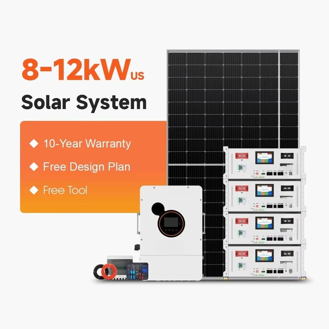 Sistema solare ibrido KEVOLT 8kW 10kW OPV Set di pannelli solari Sistema di energia domestica con kit sistema solare a batteria