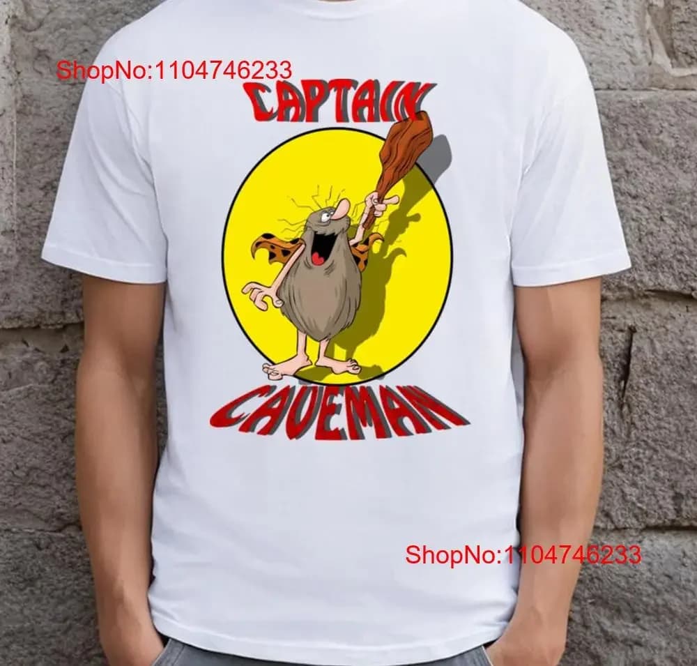 Captain Caveman I'm bringin maglietta bianca Tutte le taglie dalla S alla 5XL JM393 vintage lavato homme streetwear Elegante morbido unisex