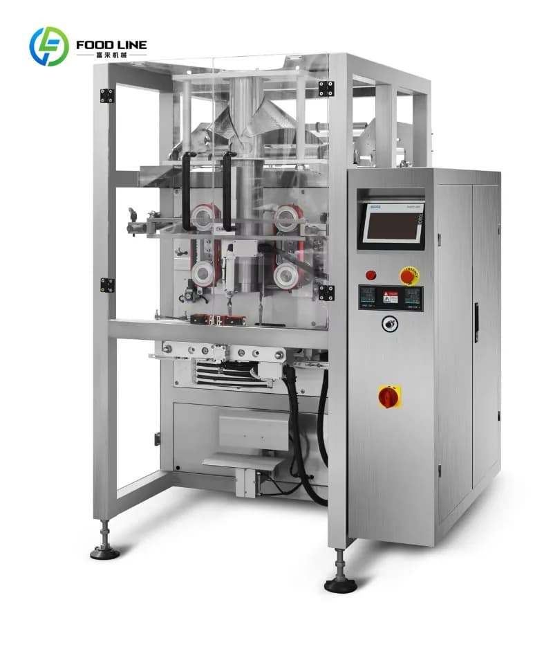 Vertical Form Fill Seal Packer for Dried Fruit Vegetable Meat Snack Portion Packing Line Custom