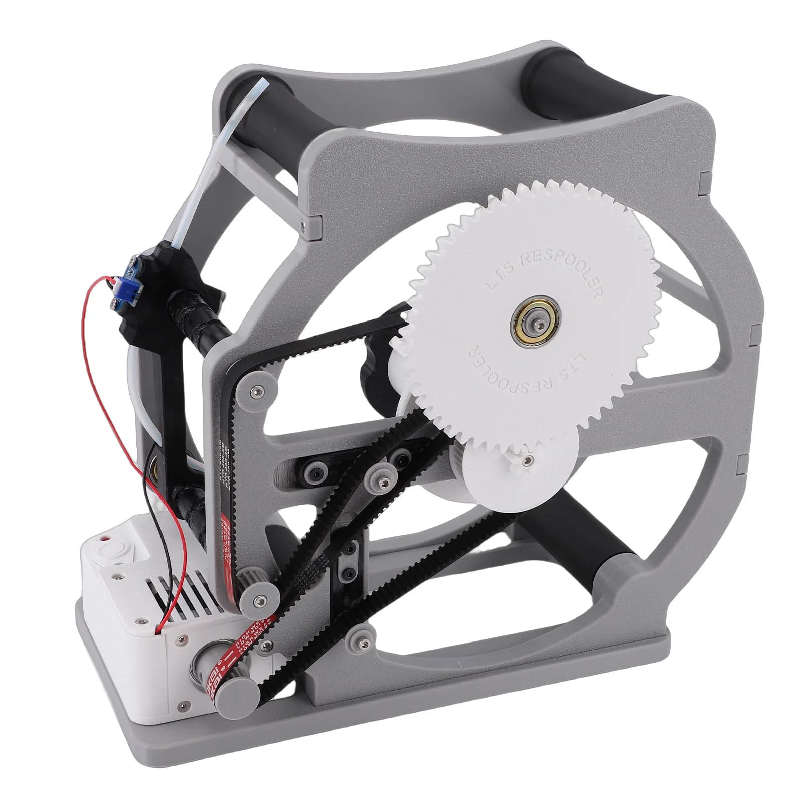 White 3D Filament Spool Winder Electric Spool Respooler with Auto Stop Adjustable Speed for 1kg PLA PETG ABS TPU Nylon