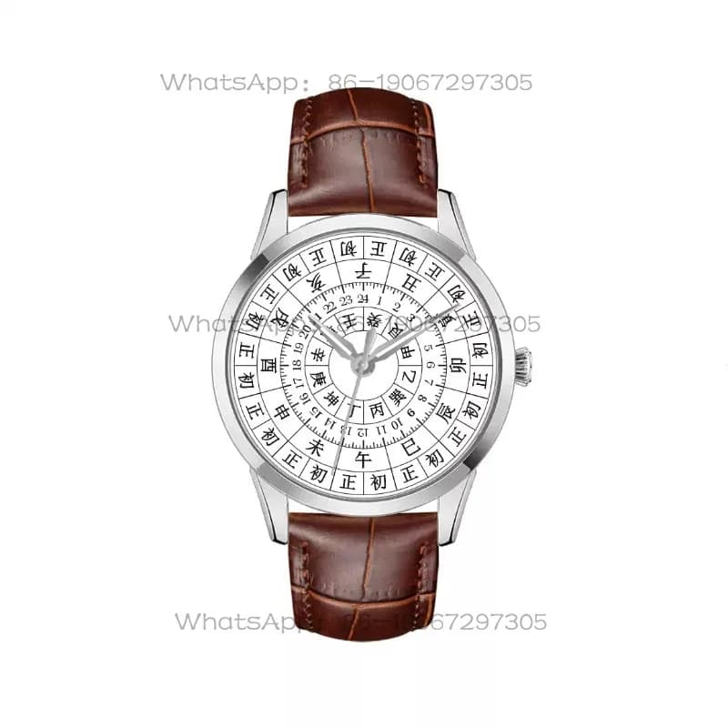 24-hour creative Chinese-style meridian stainless steel waterproof watch for men