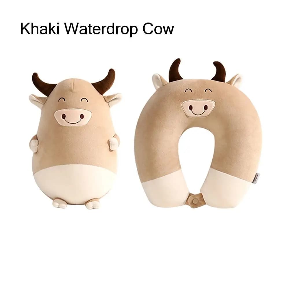 Cuscino da Viaggio a Forma di U Morbido e Soffice, Multifunzionale, con Protezione per il Collo, Design Cartone Animato (Pinguino, Balena)