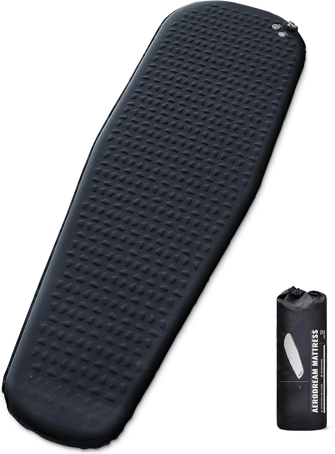 Medium R-Value Foam Self-Inflating Camping Sleeping Pad Lightweight Portable Thermal Air Mat For Backpacking Hiking Tent Cold Weather Outdoor Camping Use