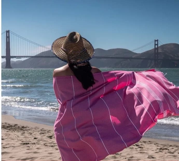 Asciugamano da spiaggia turco oversize senza sabbia, ad asciugatura rapida, da viaggio leggero extra large per accessori da regalo per adulti