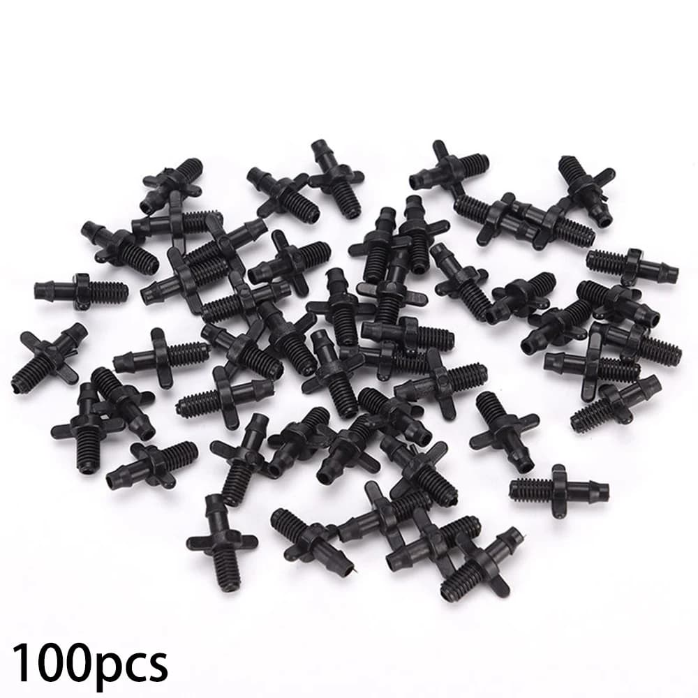100 Pezzi Connettore Adattatore Sdoppiatore da 6mm per Tubi Irrigazione Giardino da 4/7mm, Accessori per Tubi Irrigazione Giardino