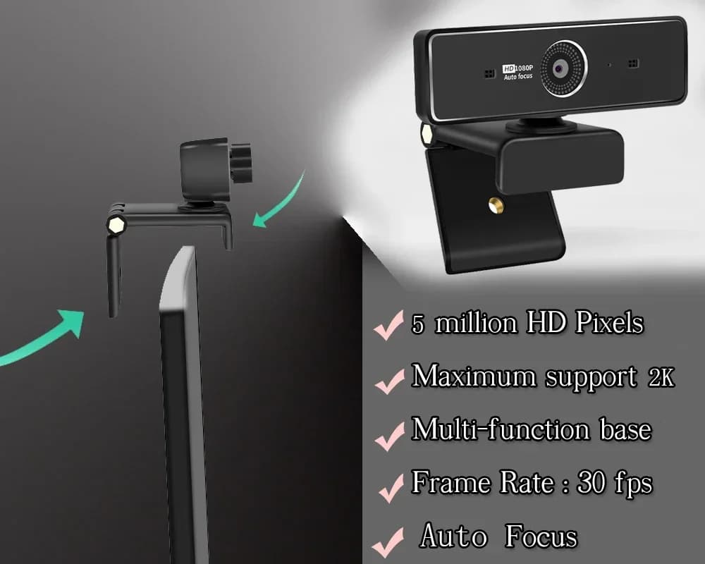 Auto Focus 2K 8MP 4K HD Webcam 4K Video Conference Streaming 4K webcam