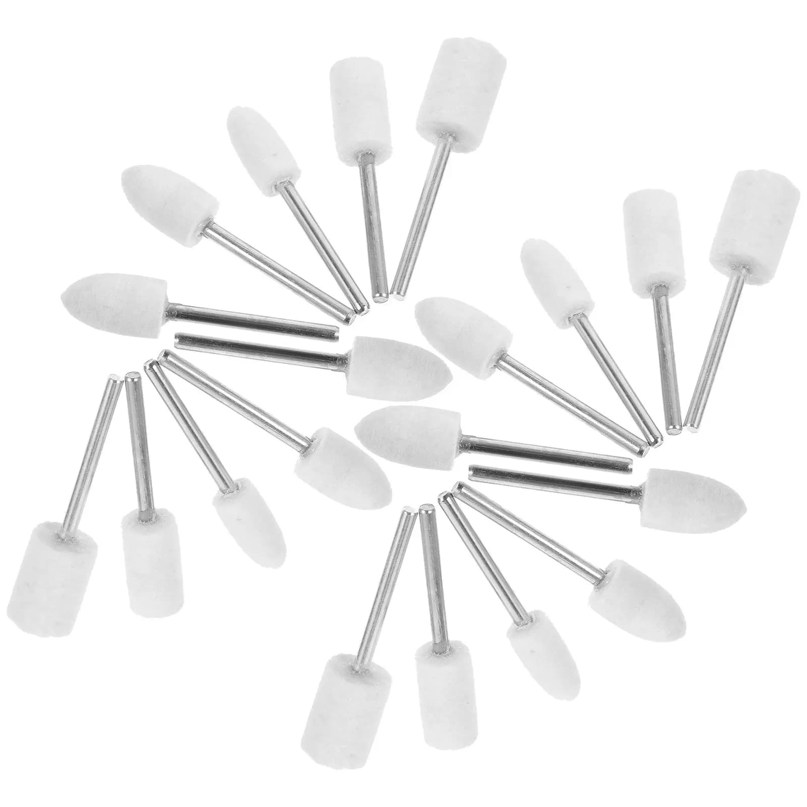 Kit of 25 Wheels for Polishing in Wool Felt, Tools for Polishing Jewelry and Watches, Brilliant and Lighting Finish