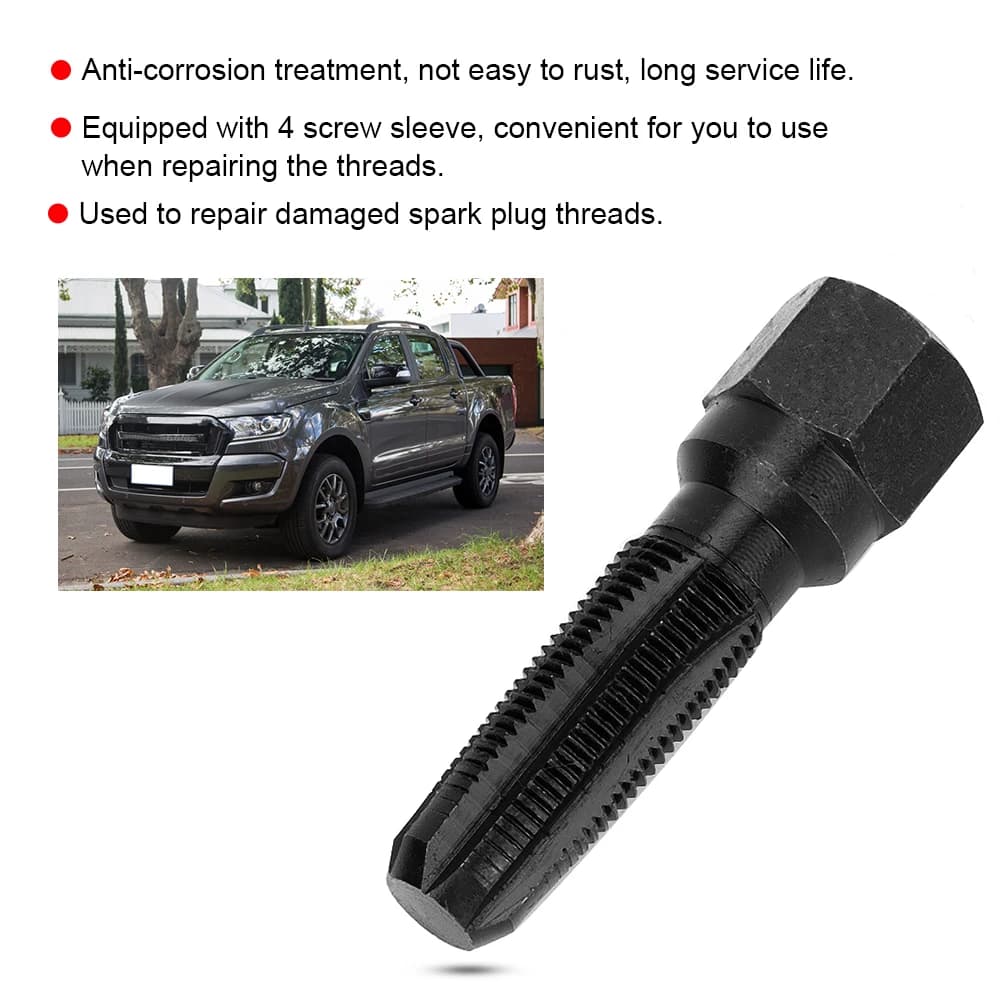 Plug Hole Thread Repair Thread Repair Tool Set 14mm M14*1.25 Steel Plug Hole Thread Repair Tool Thread Regenerator