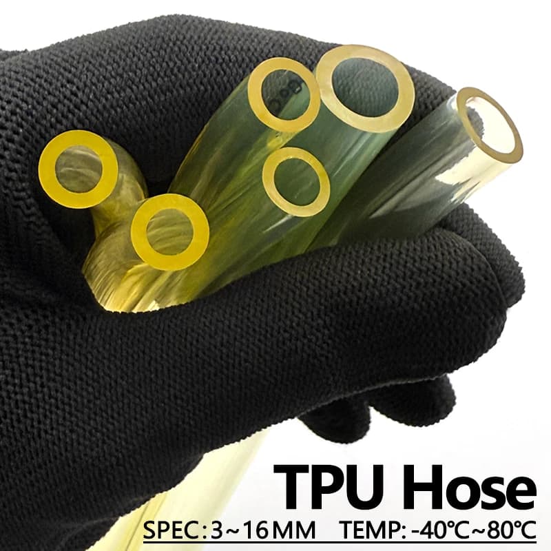 Flexible Tube TPU-resistant Oil Resistant for Fuel, Internal Diameter 3mm 4 5 6 8 10 12 14 16mm, Length 50cm-3M, for Garden Tools and Filters Motor Fuel