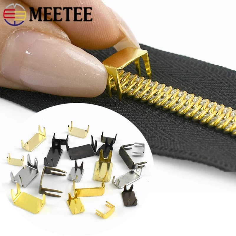 50/100/200 pezzi 3 # 5 # 8 # 10 # Fermacerniera Antiscivolo in Nylon, Clip Metallica per Cerniere, Chiusura Antiscivolo, Kit di Riparazione, Accessori per Cucito