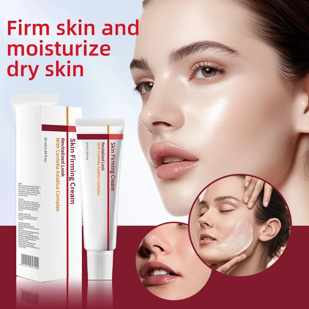 Facial Moisturizer Cream, With Centella Asiatica Collagen & Hyaluronic Acid,Deeply Moisturizes and Nourishes the Skin