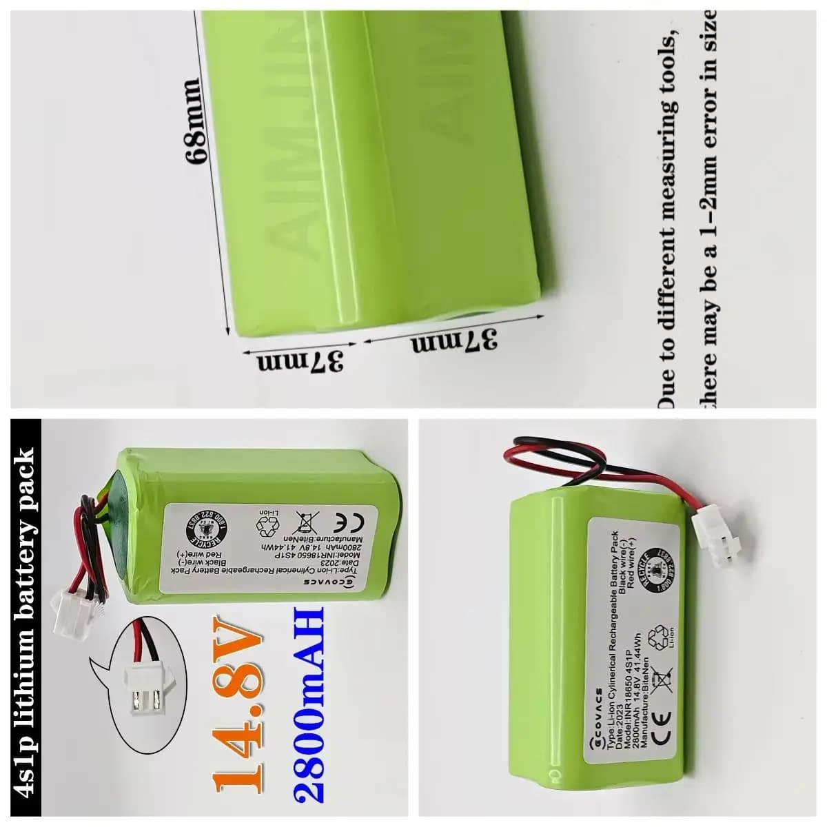 Per eufy RoboVac 15C 15T 25C 30 30C 35C MAX G10 G15 G20 G30 Hybrid Edge Robot Aspirapolvere Parti 14.8V Batteria 2800mAh