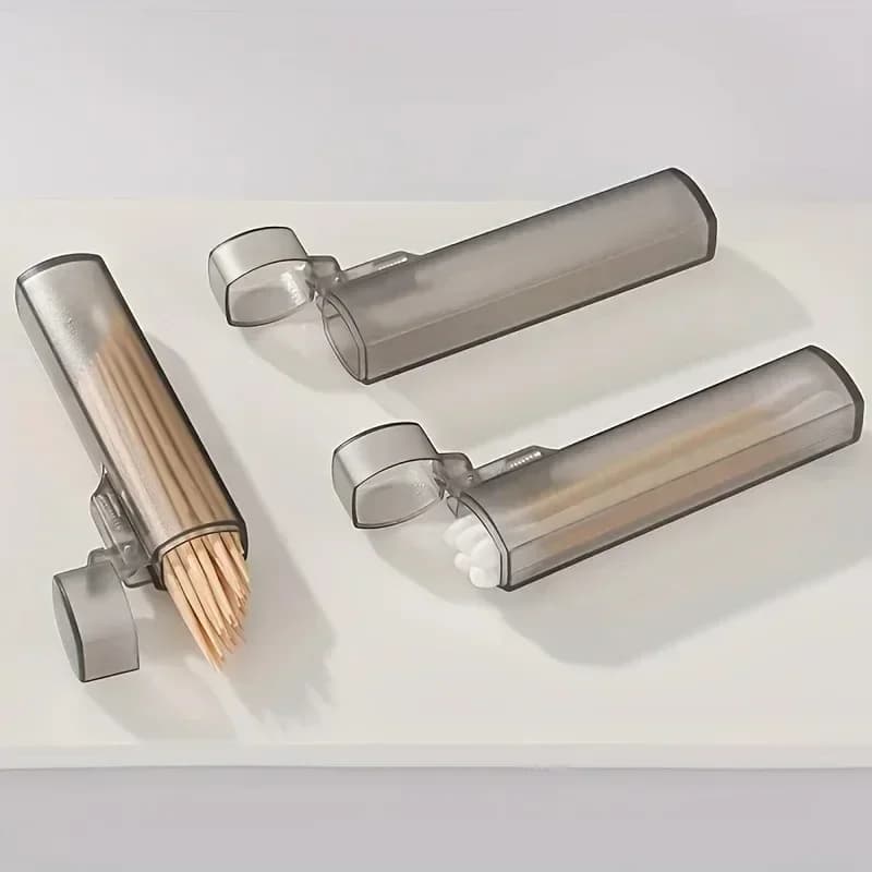 Supplies for kitchen and restaurant, plastic portable toothpick case - Transparent toothpick holder for outdoor travel