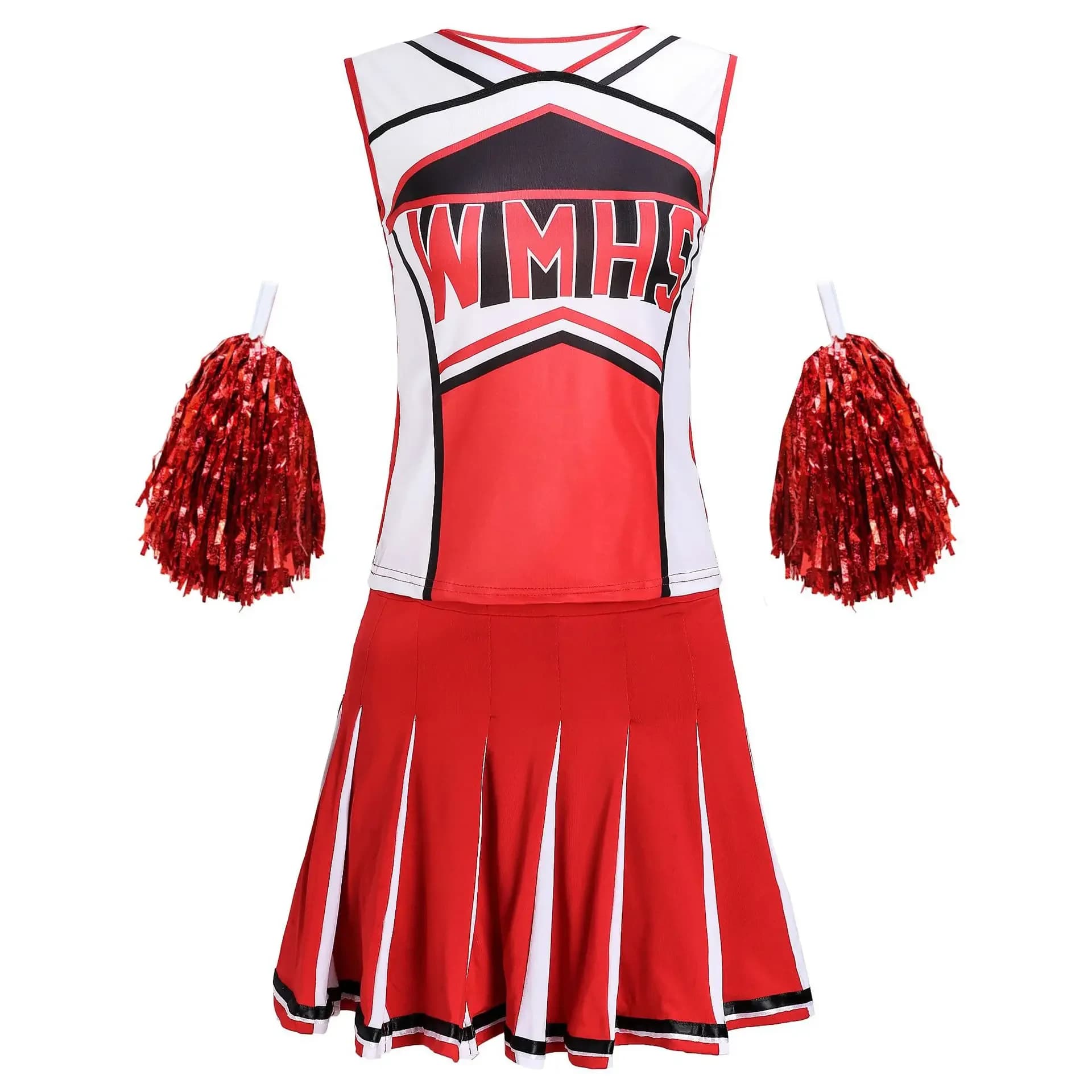 Nuovo costume da cheerleader sexy per le donne Abito uniforme Lady Cheerleader Dance Club Canottiera Tifo Pull-up Flower Football Match