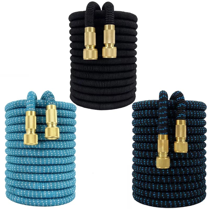 25-150FT Retractable Garden Flexible Water Pipe, Convenient For Car Washing And Garden Irrigation, Color Options Available