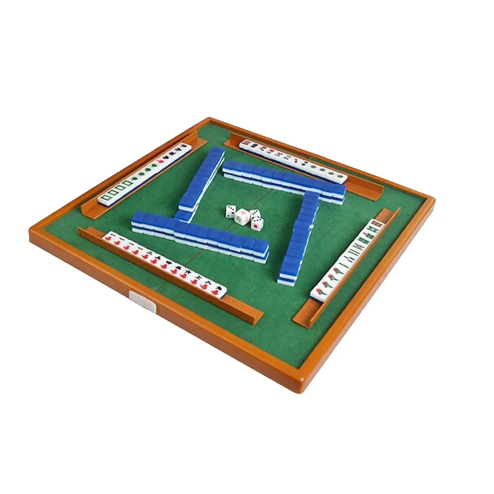 Set mini Mahjong cinese portatile, gioco di piastrelle per accessori per l'intrattenimento al coperto per la festa