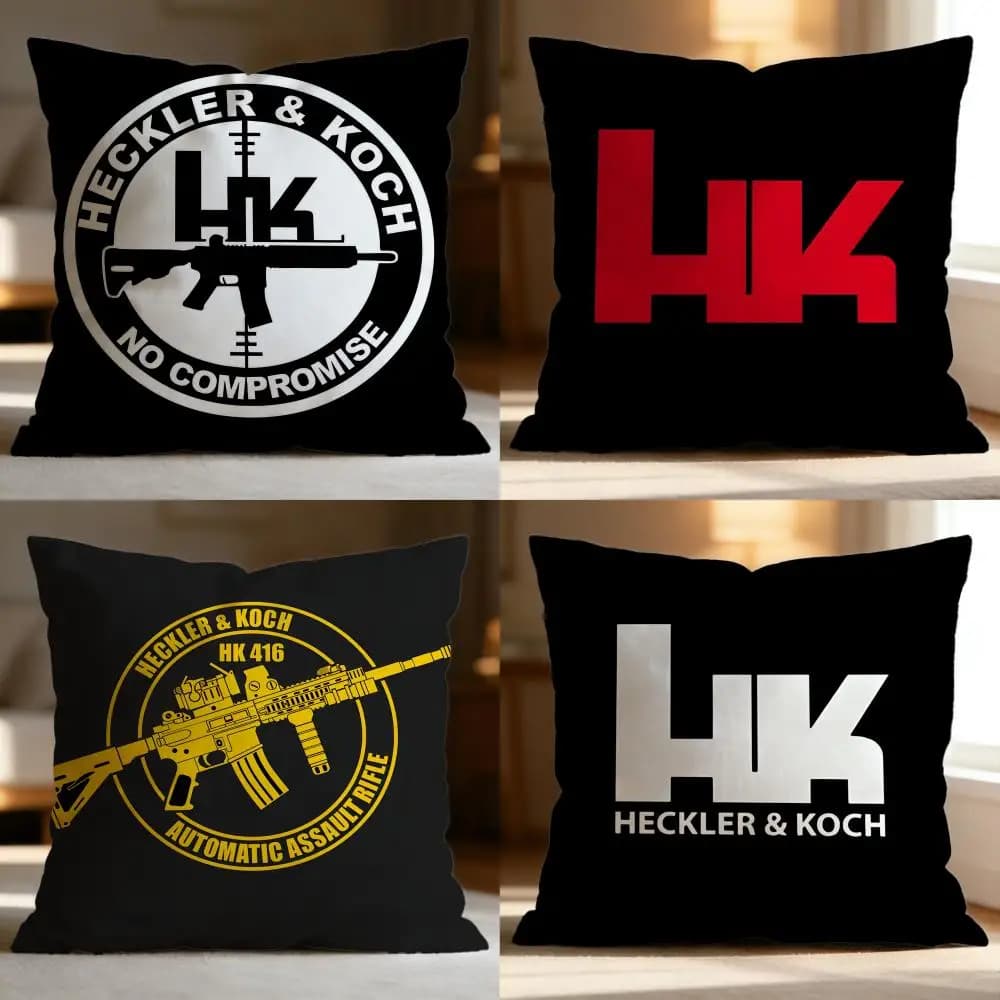 Fodera per cuscino Fashion HHeckler-Kochs Firearmser, morbida e lavabile, multiuso per divano, letto, viaggi, ufficio