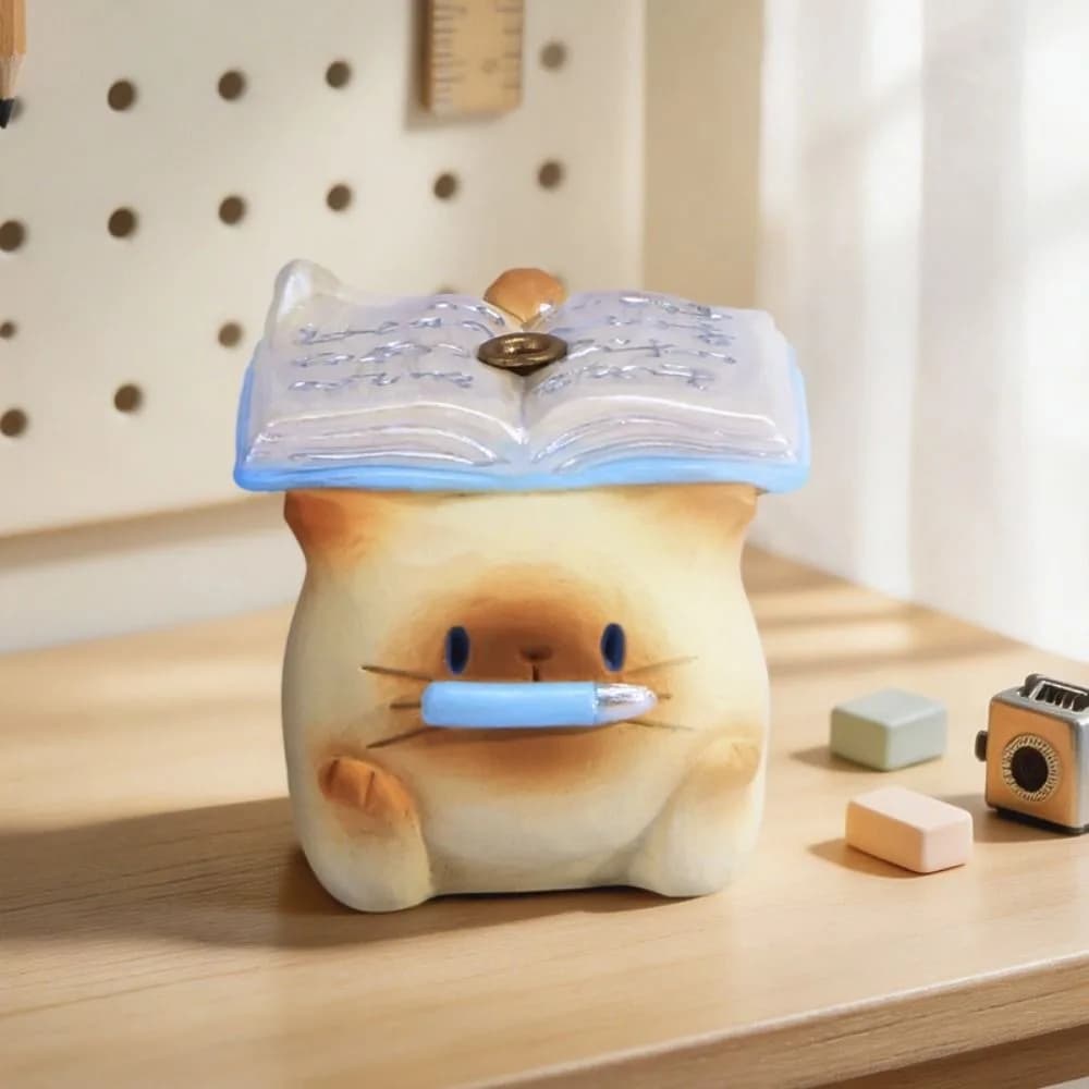 Surprise Gifts Resin Cat Figurine Mini Creative Desktop Ornament Cute Leisure Incense Stick Stand Birthday Gift