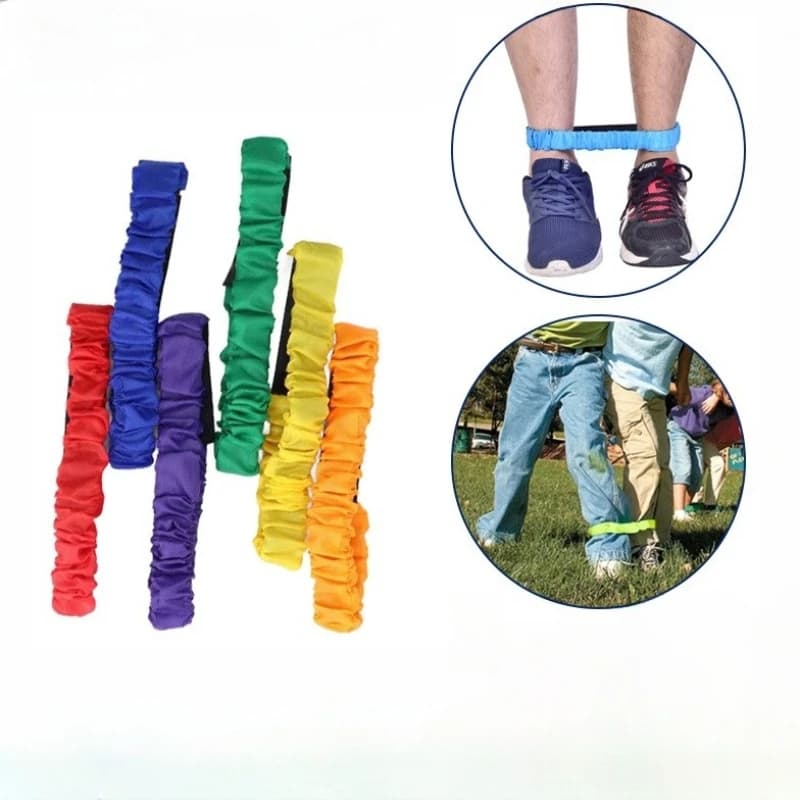 Foot race game tied with three-legged rope for two people contest Sports outdoor toy interactive parent-child sense game for kids
