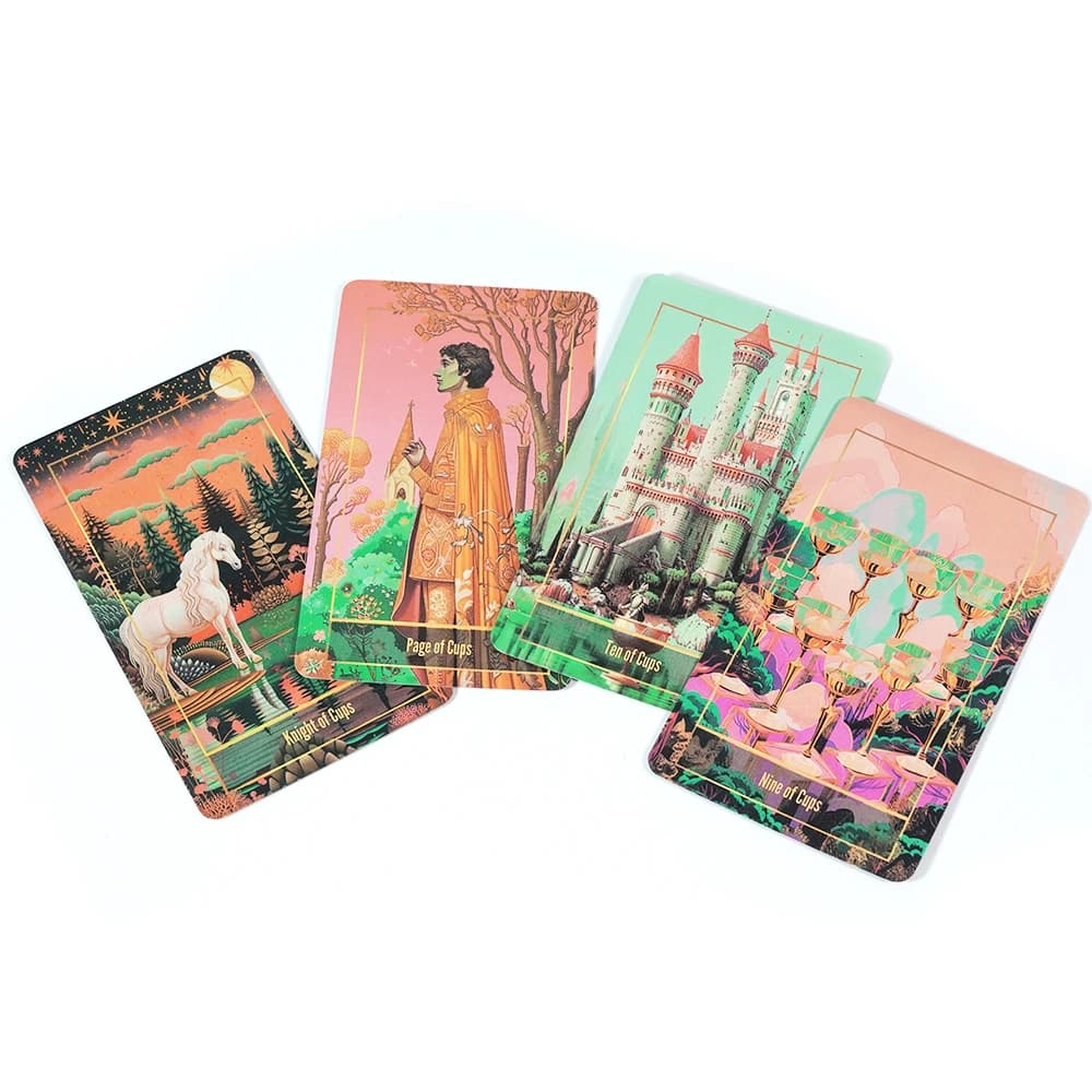 Mazzo di carte dei tarocchi di carnevale celeste - Gioco da tavolo per divinazione oracolo inglese per intrattenimento da gioco da tavolo con inchiostro per feste