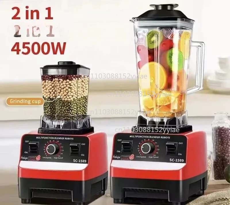 Moulinex Silver Crown Blender Sc-1589 Motore in rame 4500w 2 in 1 Robot da cucina Frullatore per frullati