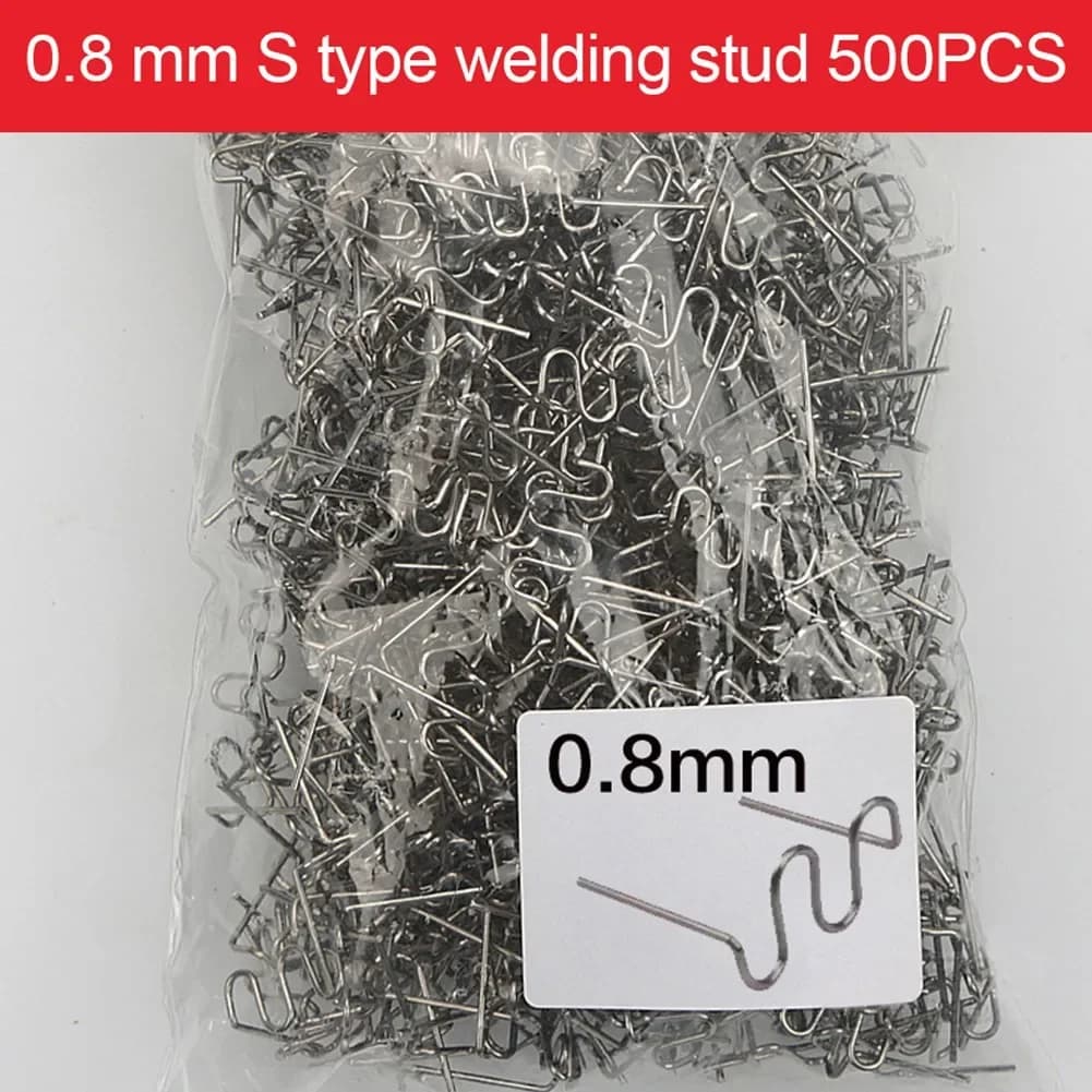 500PCS 0.6/0.8 millimetri Cucitrice A Caldo Graffette Per Paraurti Auto Saldatore di Plastica Kit di Riparazione Automotive Cucitrice A Caldo di Saldatura strumenti di saldatura