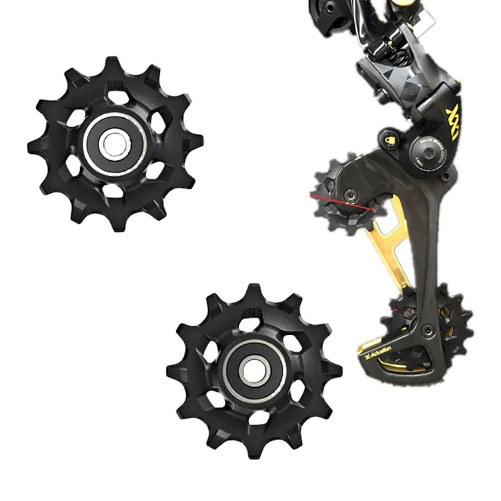 Puleggia tendicatena posteriore 12T con cuscinetto sigillato per bici da strada 11v, compatibile con SRAM XX1, XO1, X1, GX - 2 pezzi