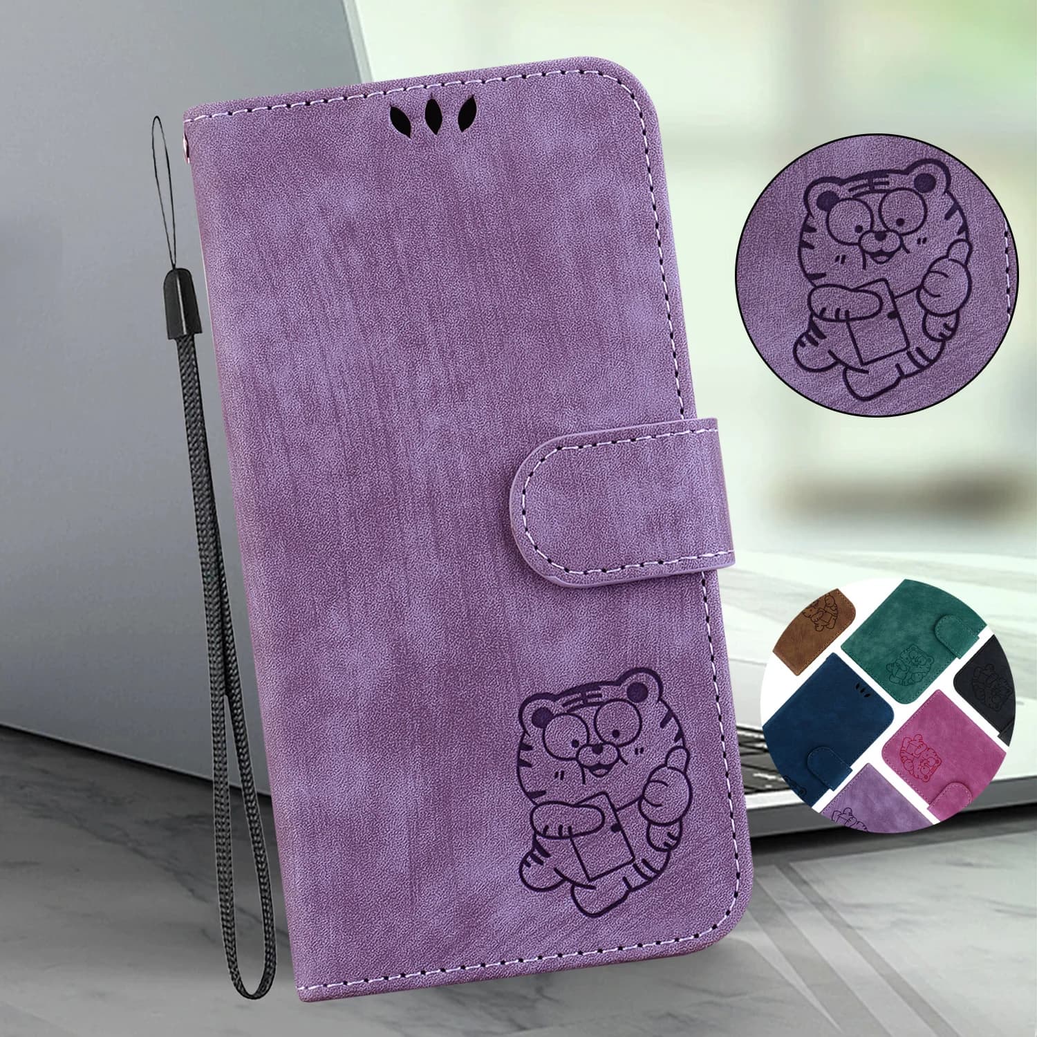 Custodia a portafoglio per XiaoMi Poco X7 X6 X5 X4 X3 F7 F6 F5 F4 GT Pro NFC Ultra Custodia in pelle Flip con slot per schede Design Panda in rilievo