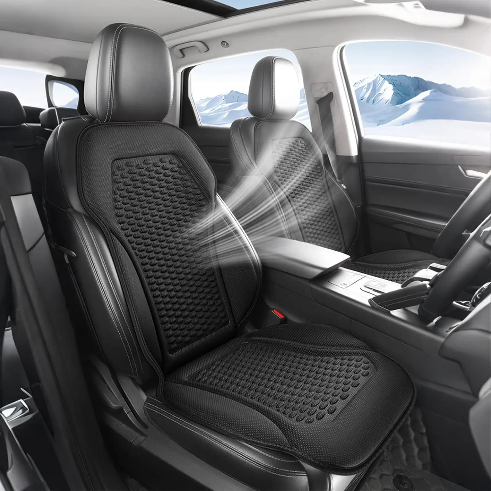 2026 new Non-Slip Car Cushion Summer Cool Cushion Ice Silk Seat Cover Car Cushion Seasonal Universal Cool Cushion