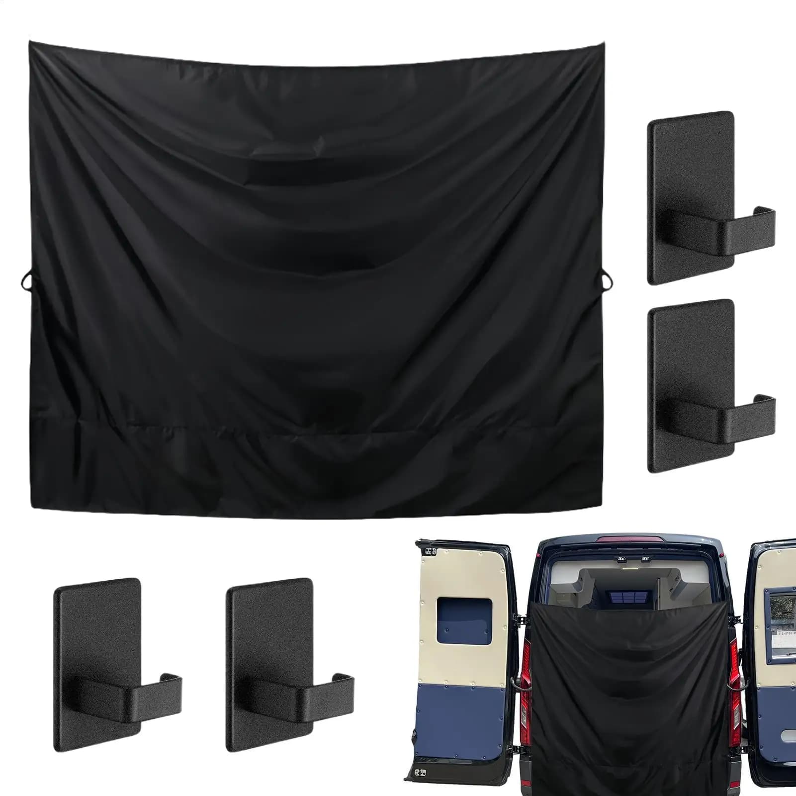 Tenda per la privacy dell'auto, riutilizzabile, per porta posteriore dell'auto, con 4 ganci magnetici, divisore per sedile posteriore automobilistico regolabile