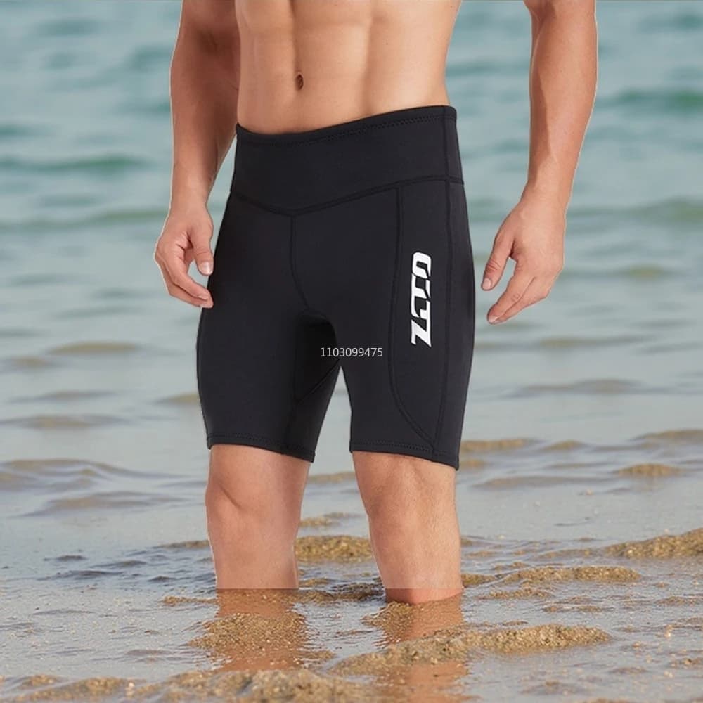 2mm Men's Mute neoprene Shorts Thickest Logs Snorkeling Snorkeling Pants Surf pants Swimwear Protection pants for winter swimming