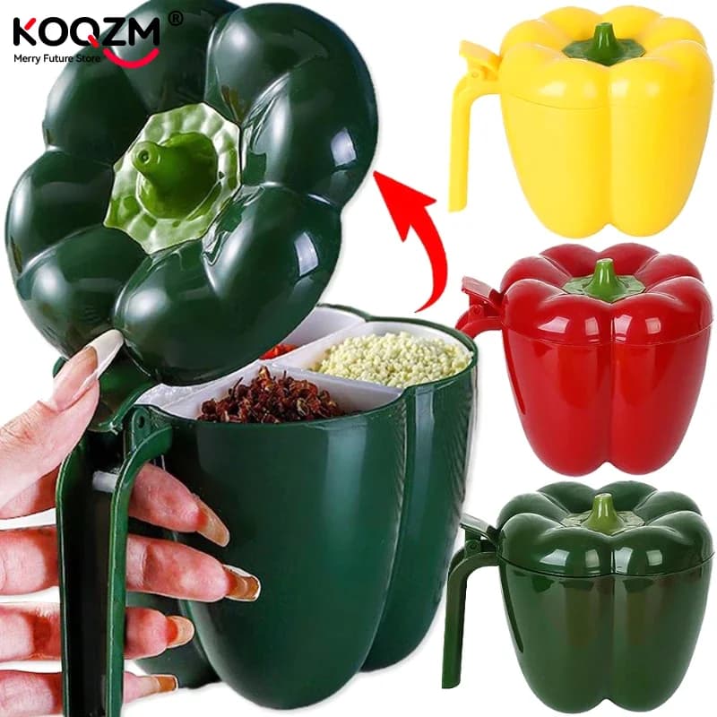 Set di 1 Contenitore Creativo per Spezie, Organizzatore per Spezie, Bottiglia per Condimenti in Plastica per Campeggio, Set di Utensili da Cucina
