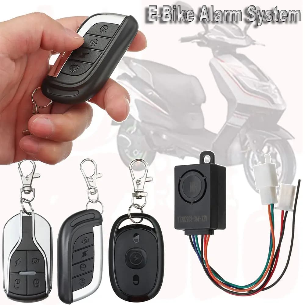 36-72V sistema di allarme E-Bike due telecomando bicicletta elettrica di sicurezza moto Scooter sostituzione antifurto parte Refitting