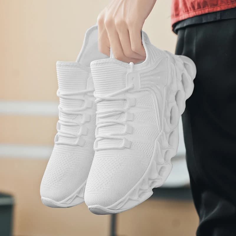 MAEDEF Men's Running Shoes Sneakers Men's Sneakers Breathable Anti-slip Men's Sneakers Comfortable casual white sports shoes for outdoor athletes