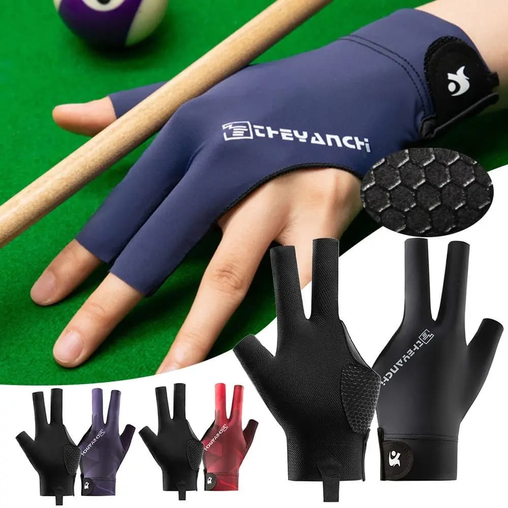 Billiard Glove for Left and Right Hand Elastic three-tip non-slip Gloves Training Gloves for breathable billiards Fitness accessories