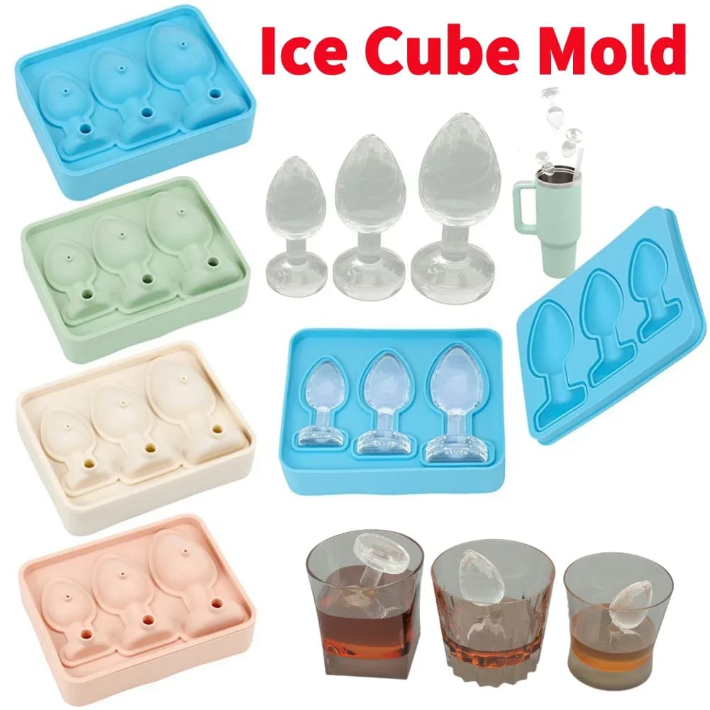 Nuovo silicone scherzo butt plug a forma di stampo divertente forma stampi per cubetti di ghiaccio vassoi per cubetti di ghiaccio per raffreddamento del ghiaccio stampi per cocktail di whisky