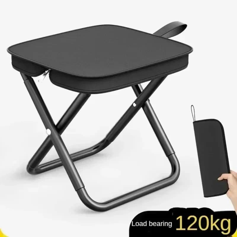 1-Pack Foldable Portable Chair with Pencil Case Design – Lightweight Camping Stool for Fishing, Travel, Relaxation, and Gardenin