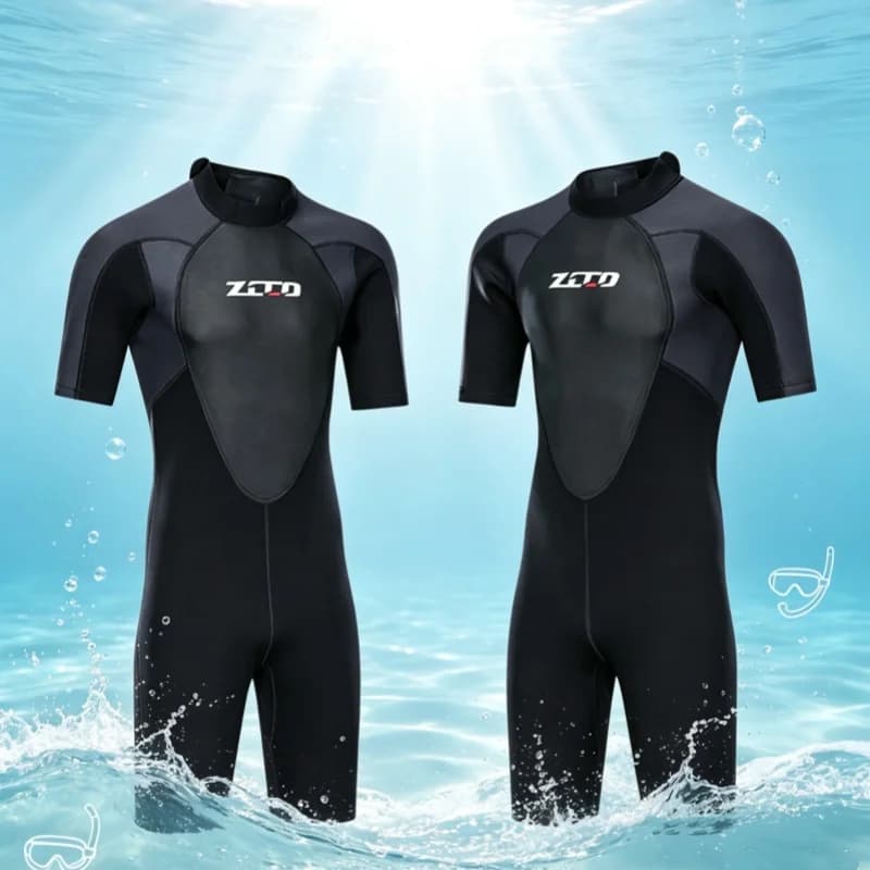 3mm Neoprene Men Shorty Wetsuit Short Sleeve One Piece Thermal Diving Suit For Surfing Snorkeling Scuba Diving Suits S‑4XL