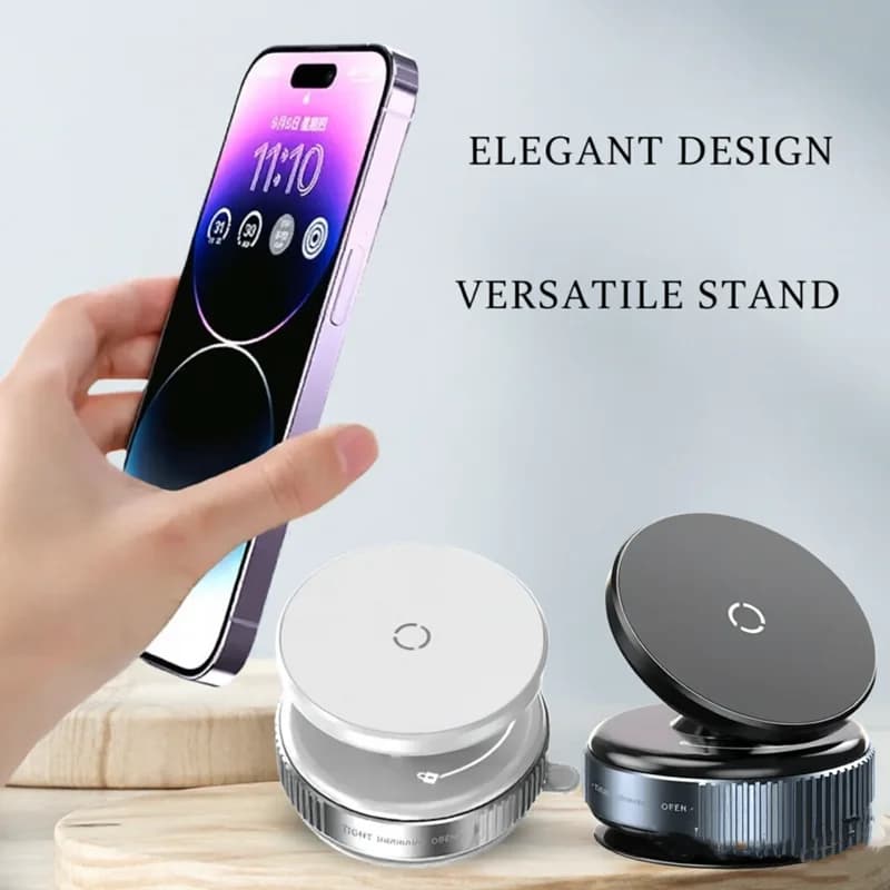 Magnetic Vacuum Adsorption Car Phone Mount Vacuum Suction Cup Car Phone Stand Car Mobile Phone Holder for Car Kitchen Mirror