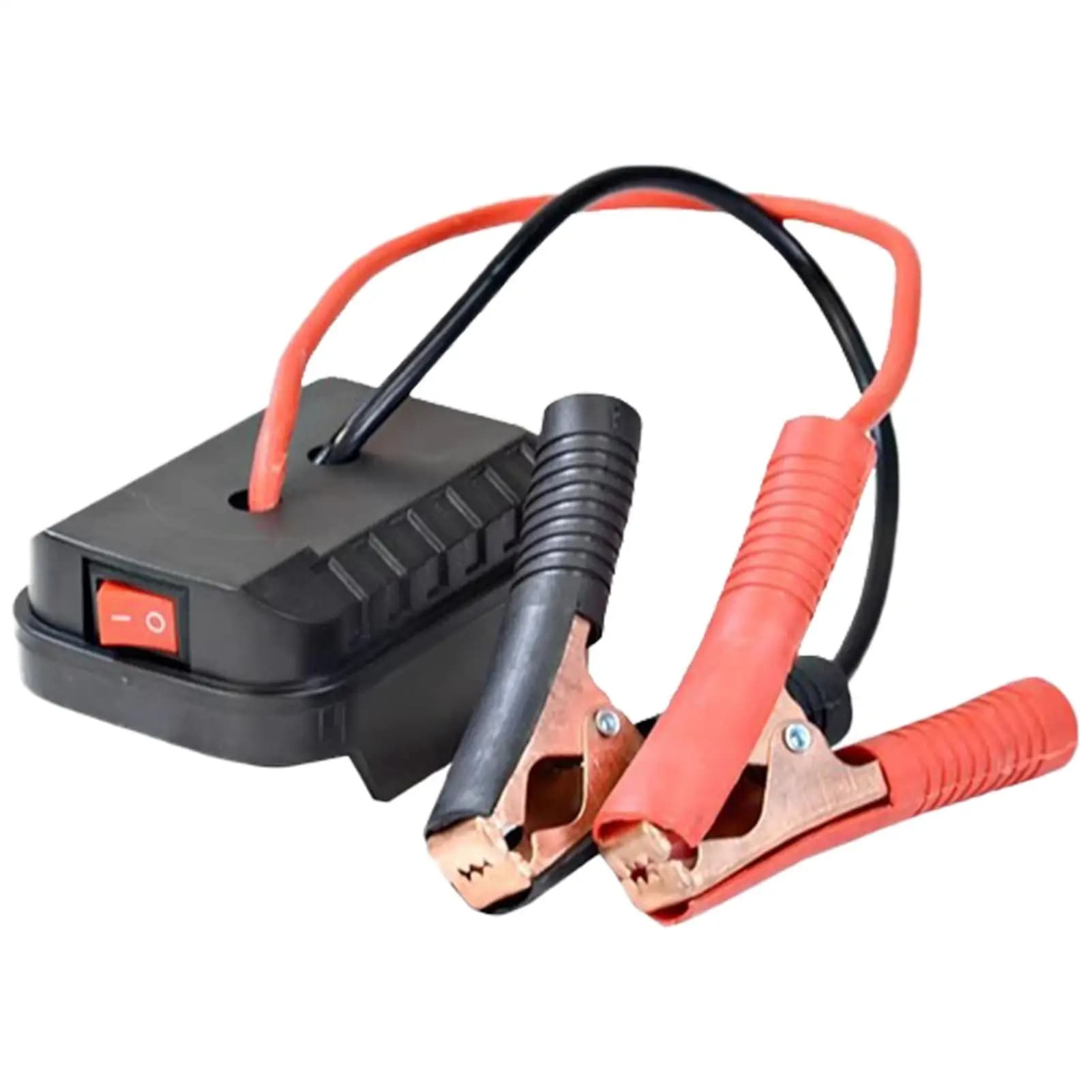 ForMakita Batteria per auto Jump Starter Banca di alimentazione di emergenza al litio con clip in rame addensato con 2 porte di ricarica USB