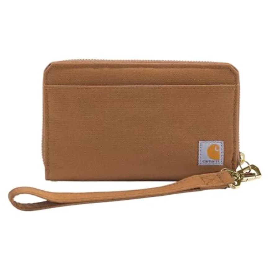 Portafoglio Clutch Piatto in Nylon per Uso Quotidiano, Nylon Idrorepellente Nero, Portafoglio con Cerniera Blocco RFID e Tasca Portamonete
