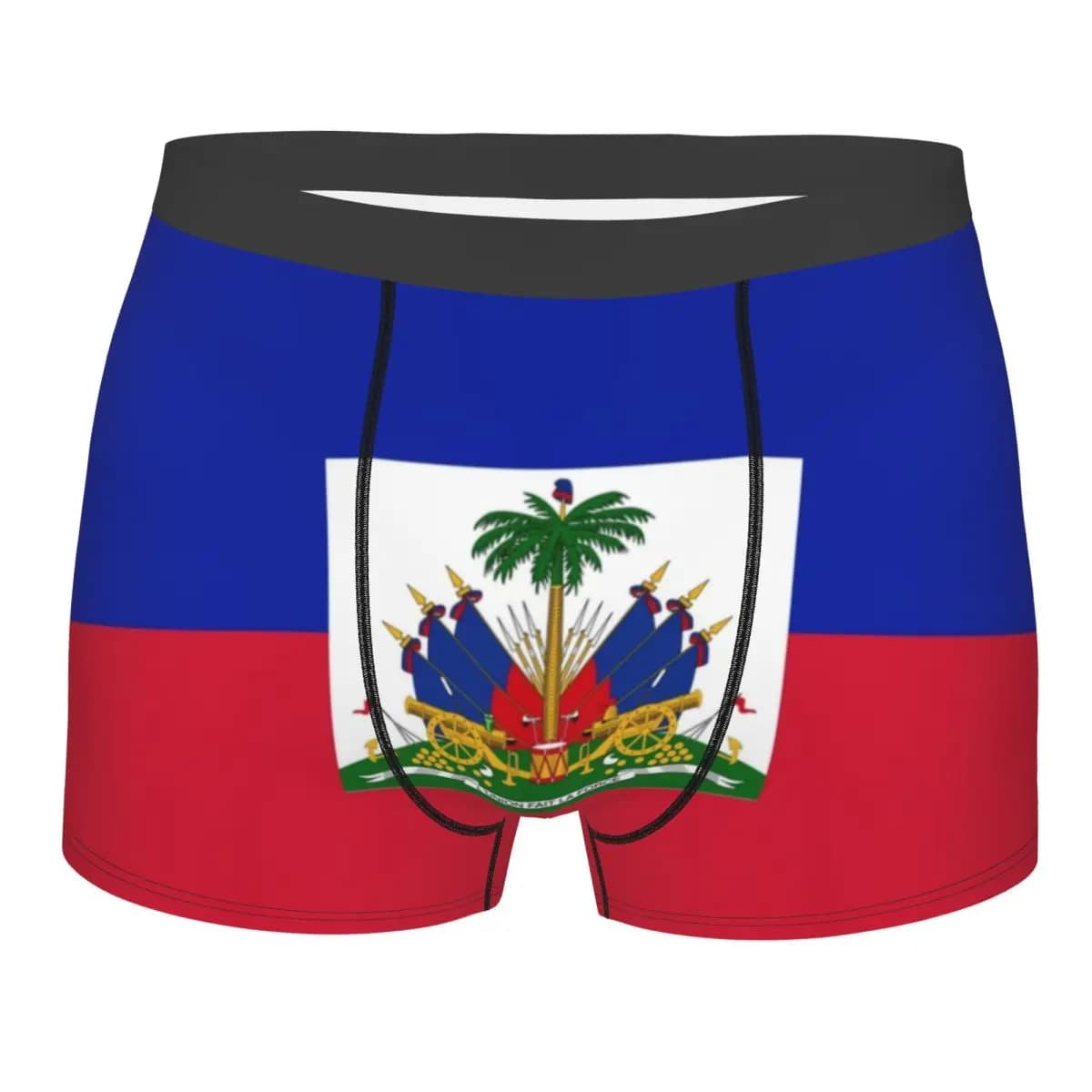 Mutande da uomo con bandiera di Haiti, boxer sexy stampati personalizzati