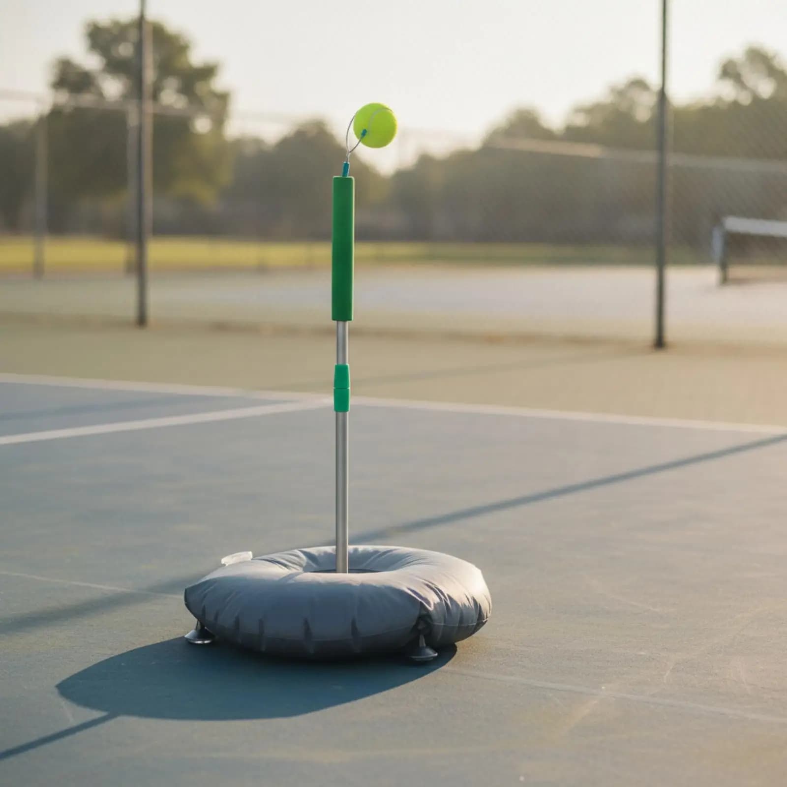 Tennis Swing Trainer Solo Rebound System Compact Portable Practice Equipment with Tethered Ball for Pre Match Warmups