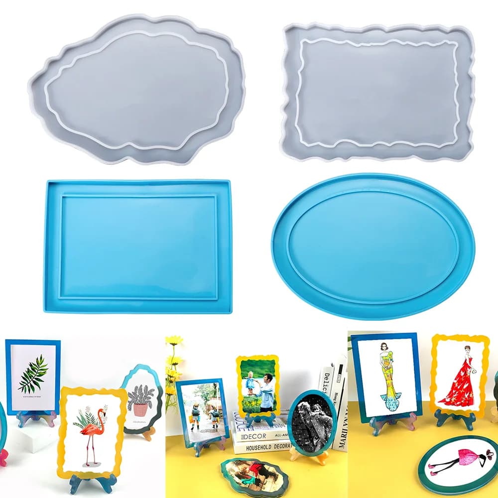 Rectangular photo frame Silicone mold Oval shape ornaments Epoxy resin mold for DIY mold in epoxy resin Craftsmanship Table Home Decoration