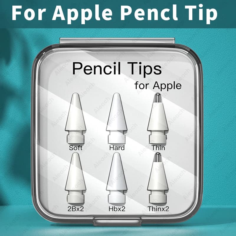 3 pz e 6 pz Punte di Ricambio Per Apple Pencil Pro 1st 2nd USB-C Durevole Morbido Duro Punta Della Penna Stilo Per iPad Apple matita Penna Pennino