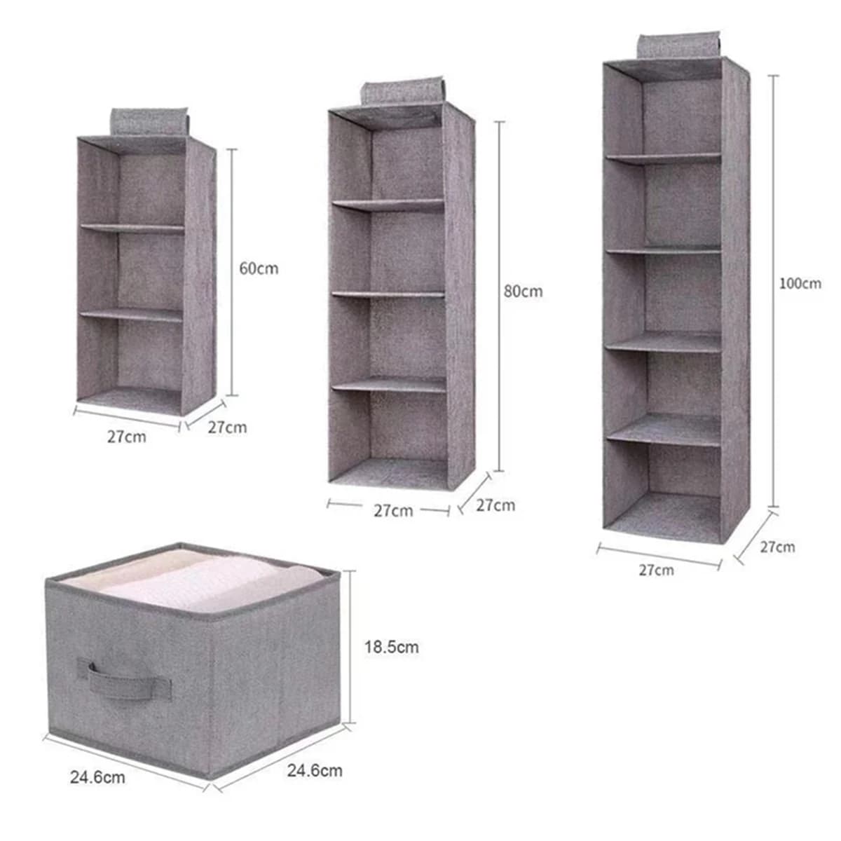 AT84-Organizzatore appendibile per armadio con scomparti a cassetto, porta abiti portatile